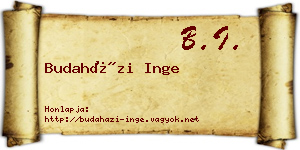 Budaházi Inge névjegykártya